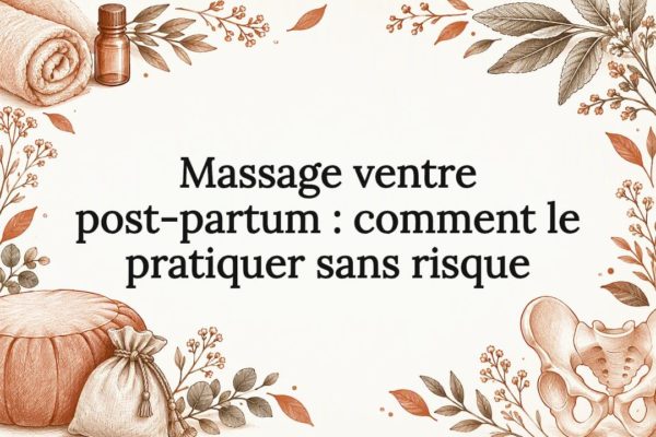 Illustration décorative sur le massage post-partum