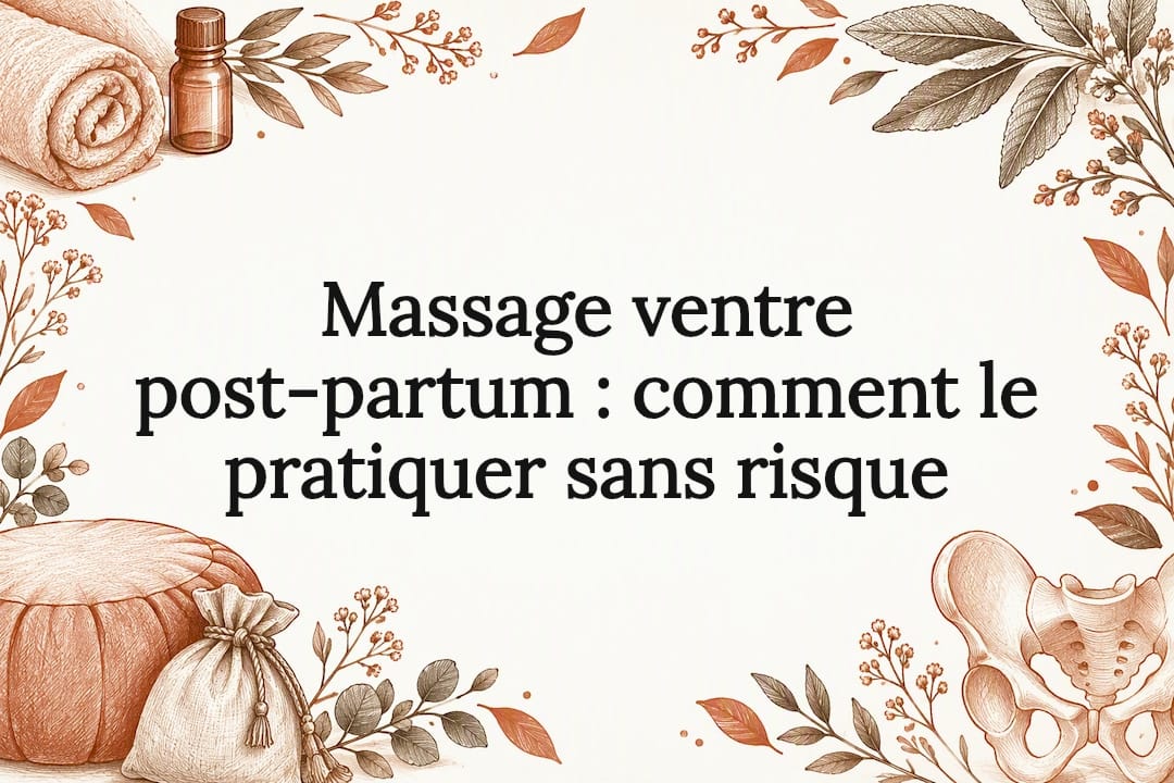 Illustration décorative sur le massage post-partum