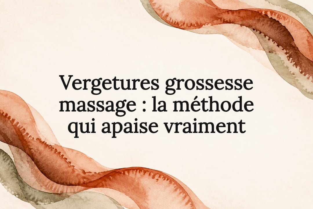 Plan éditorial sur le massage et les vergetures