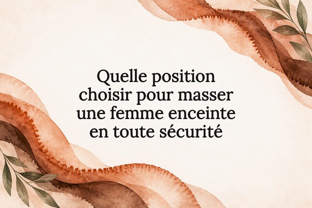 Cadre aquarelle pour titre sur le massage prénatal