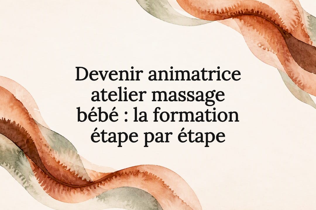 Carte titre illustrée avec des bandes d'aquarelle fluides