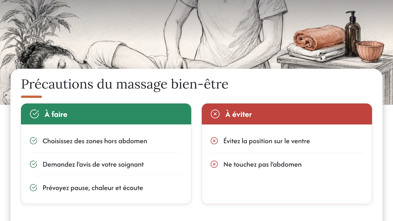 Et un massage de bien-être, pendant la période de récupération ? — overview diagram