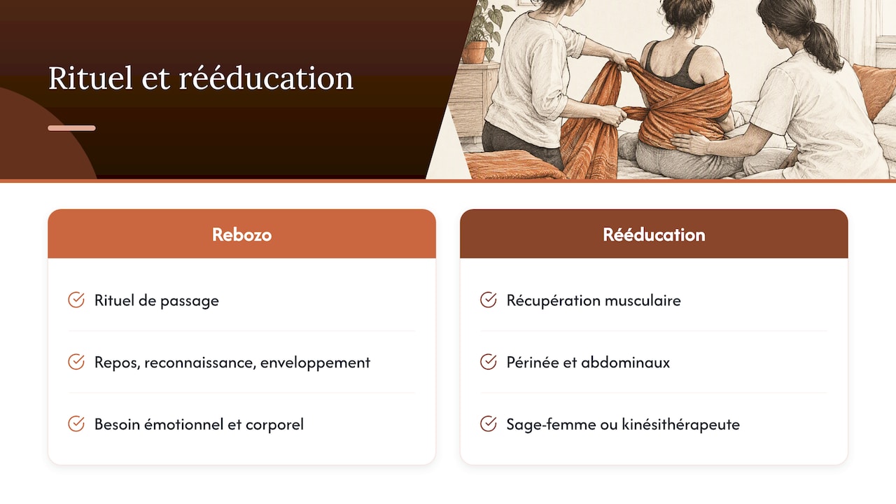 Rituel rebozo et rééducation répondent à des besoins distincts