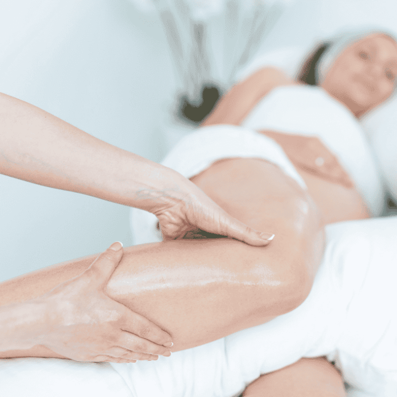 massage jambes lourdes